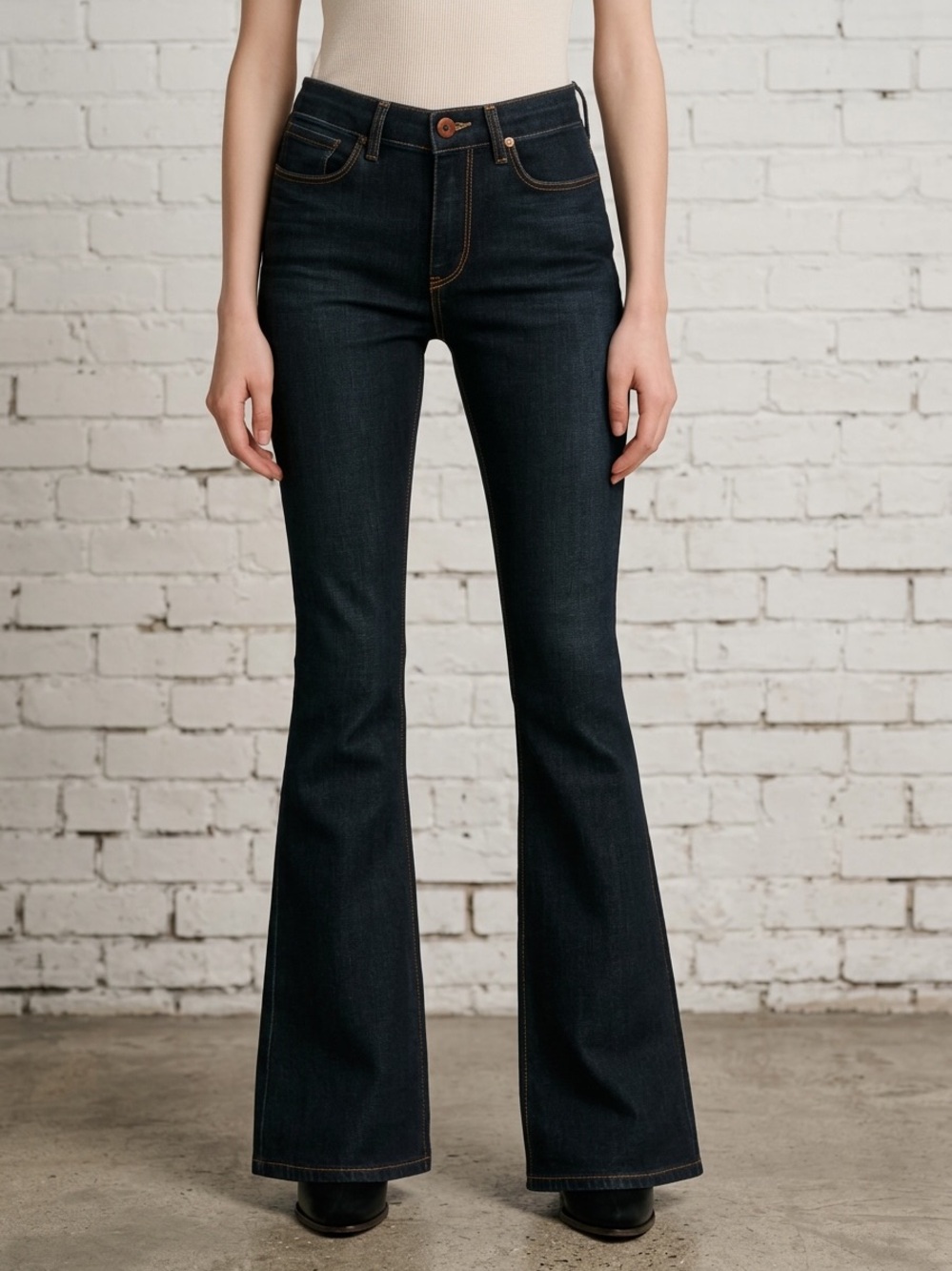 Blue Cult Women’s Designer Boot Cut Jeans in Dark Indigo